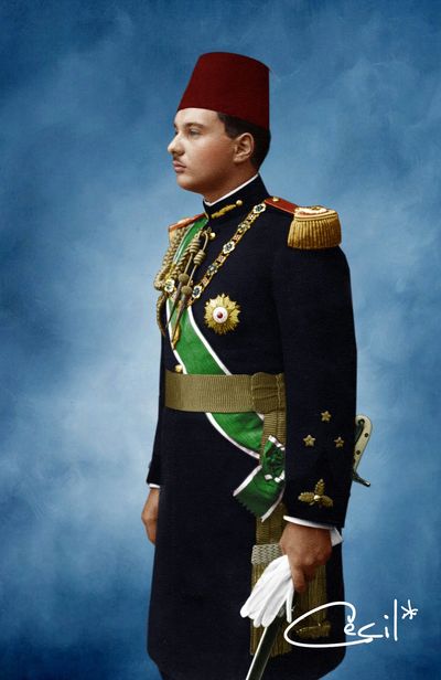 King of Egypt and Sudan Farouk I,
28 April 1936 – 26 July 1952
